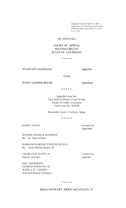 No. 49612-KA COURT OF APPEAL SECOND