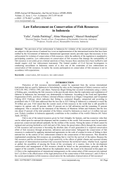 Law Enforcement on Conservation of Fish Resources in Indonesia