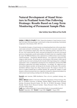 Natural development of stand structure in peatland Scots pine