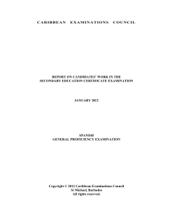 CARIBBEAN EXAMINATIONS COUNCIL