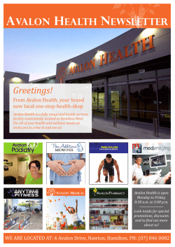 Greetings! - Avalon Medical Center