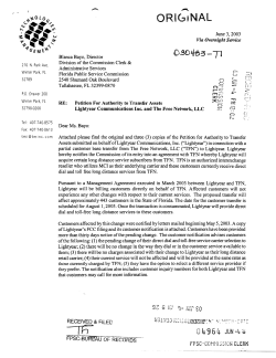 ORIGiNAL - Florida Public Service Commission