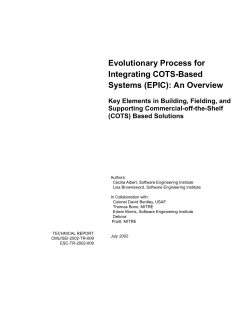 Evolutionary Process for Integrating COTS