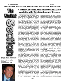Clinical Concepts And Treatment For Cold Agglutinin On