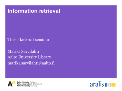 Information retrieval