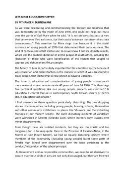 LETS MAKE EDUCATION HAPPEN BY MTHANDENI DLUNGWANE