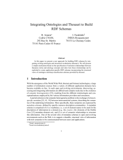 Integrating Ontologies and Thesauri to Build RDF