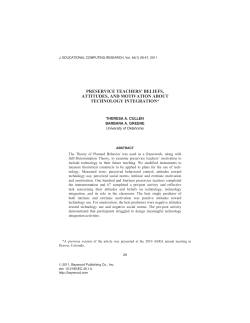 PRESERVICE TEACHERS` BELIEFS, ATTITUDES, AND