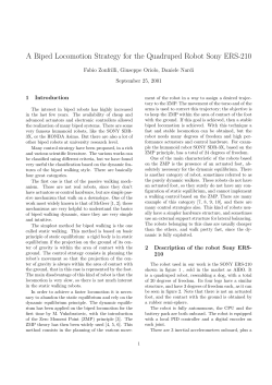 A Biped Locomotion Strategy for the Quadruped Robot Sony ERS-210