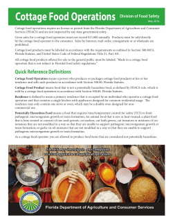 Cottage Food Operations - Levy County Extension Office