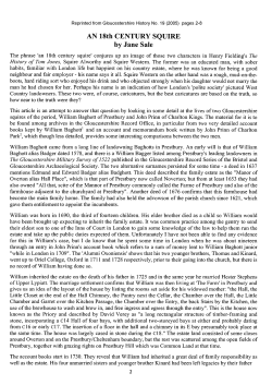 AN 18th CENTURY SQUIRE by Jane Sale