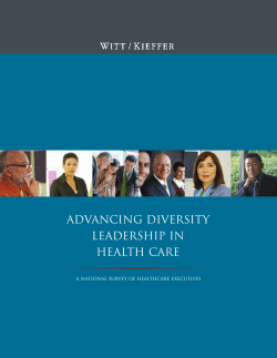 advancing diversity leadership in health care