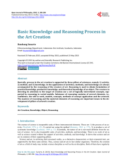 Basic Knowledge and Reasoning Process in the Art Creation