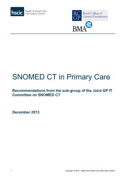 SNOMED CT in Primary Care
