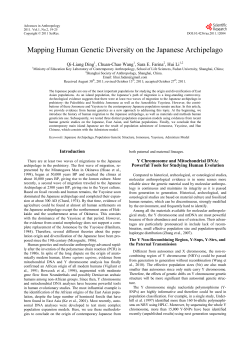 Mapping Human Genetic Diversity on the Japanese Archipelago