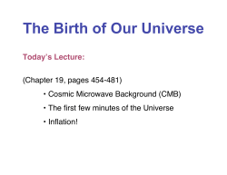 The Birth of Our Universe