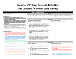 EXPOS Personal Definition Compare Contrast