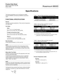 Steam Flow Meter Specification