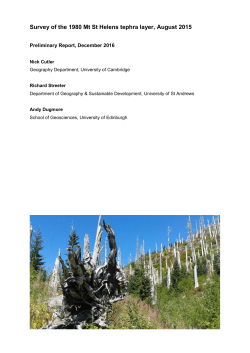 Survey of the 1980 Mt St Helens tephra layer, August 2015
