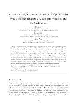 Preservation of Structural Properties in Optimization with Decisions