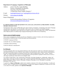 List of Undergraduate programes