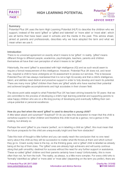 PA101 High Learning Potential