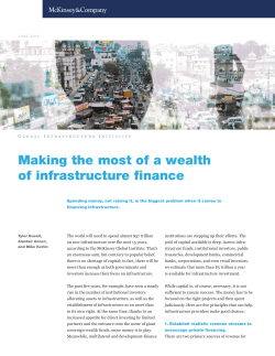 Making the most of a wealth of infrastructure finance