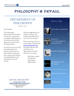 Spring 2012 - College of Liberal Arts and Social Sciences