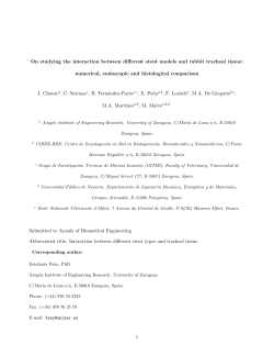 On studying the interaction between different stent models