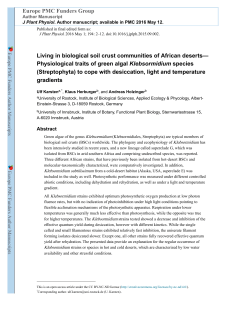 Living in biological soil crust communities of African deserts