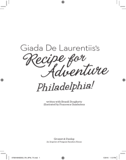 Read Excerpt - Giada De Laurentiis`s Recipe for Adventure