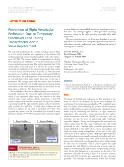 Prevention of Right Ventricular Perforation Due to Temporary