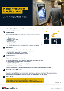 LCD-Exterion Digital Production Specs