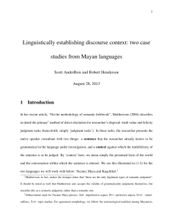 Linguistically establishing discourse context