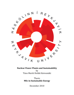 Nuclear Power Plants and Sustainability by Timo Martti