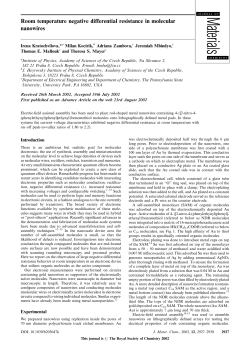 Room temperature negative differential resistance in molecular