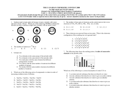 the canadian chemistry contest 2008