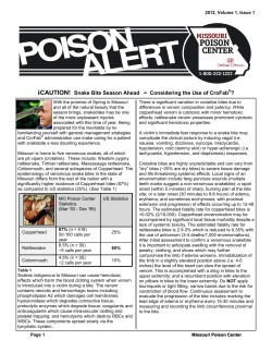 2012-Snake-Bite-Cro-Fab - Missouri Poison Center