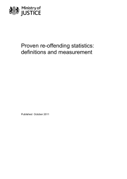Proven reoffending statistics: Definitions and measurement