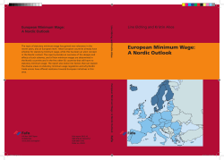European Minimum Wage: A Nordic Outlook