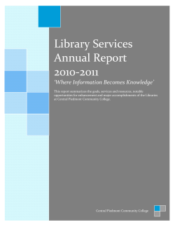 Library Services Annual Report 2010-2011