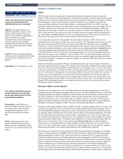 MARKET COMMENTARY OPEC Election`s Effect on the Market