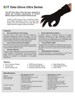 5DT Data Glove Ultra Datasheet
