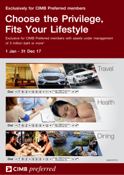 Choose the Privilege,Fits Your Lifestyle