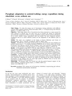 Paraplegic adaptation to assisted