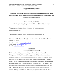 Supplementary data - Royal Society of Chemistry