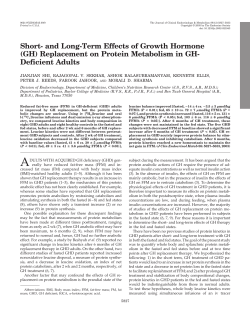 (GH) Replacement on Protein Metabolism in GH
