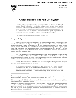 Analog Devices: The Half-Life System