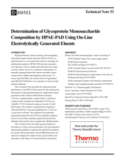 Determination of Glycoprotein Monosaccharide Composition by