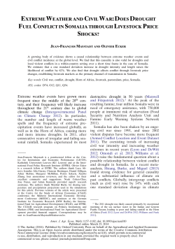 EXTREMEWEATHER AND CIVILWAR:DOES DROUGHT FUEL